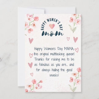 Funny Mother - Women's Day Greeting Card