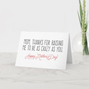 Funny Mother's Day Card