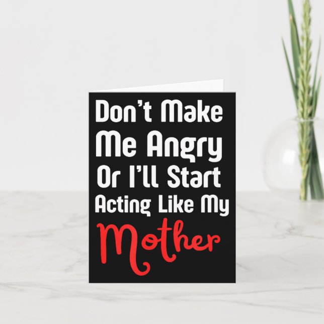Funny Mother's Day  Card (Front)