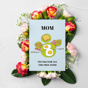 Funny Mother's Day Card Free Food