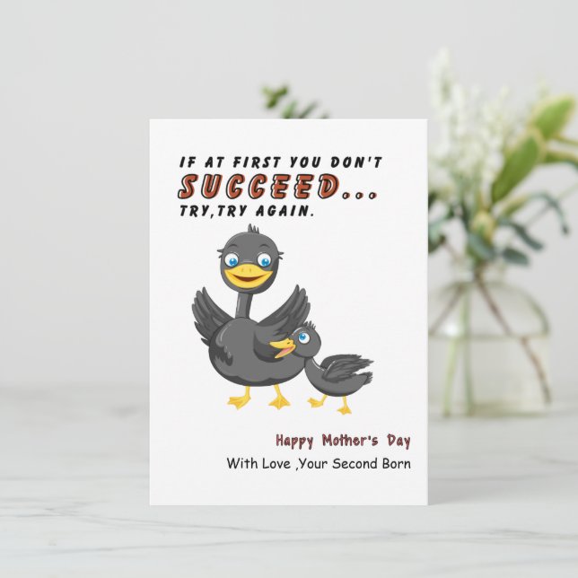 Funny Mother's Day Card From Child,Duck lover (Standing Front)