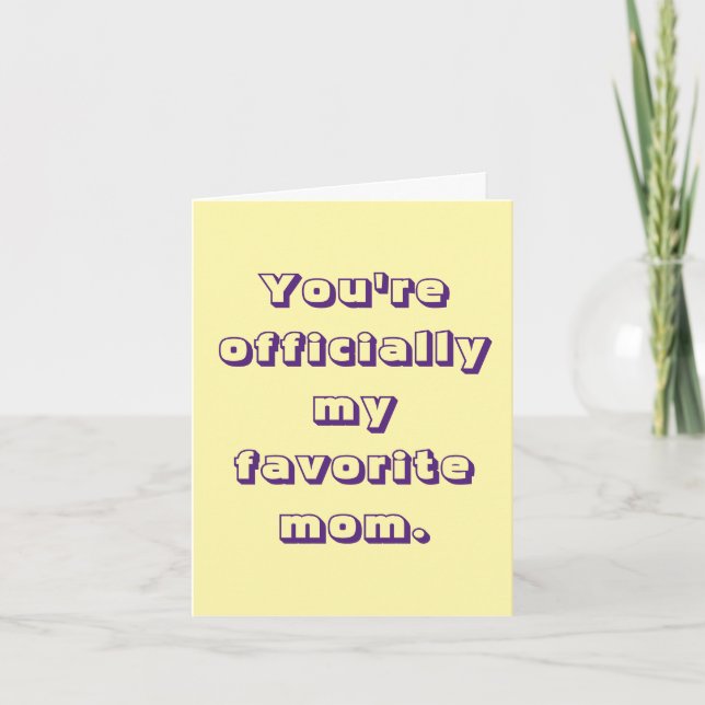 Funny Mother's Day Card - Yellow (Front)