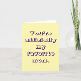 Funny Mother's Day Card - Yellow
