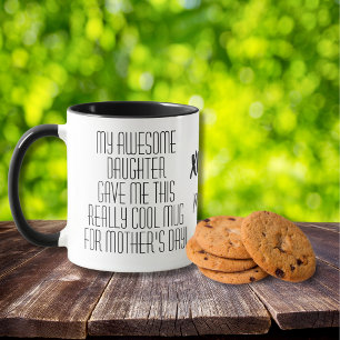 Funny Mother's Day from Daughter Simple Text Mug