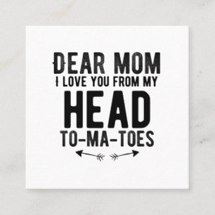 funny mothers day gift for mother mom square business card