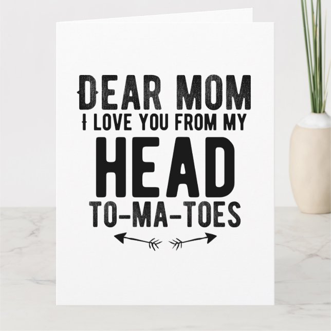 funny mothers day gift for mother mum card (Front)