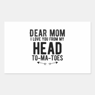 funny mothers day gift for mother mum rectangular sticker