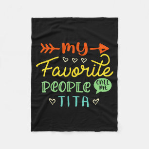 Funny Mother's Day Gift My Favorite People Call Me Fleece Blanket