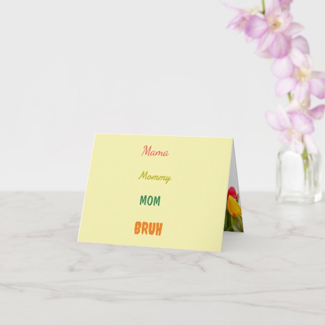 Funny Mothers Day Greeting Card (Orchid)