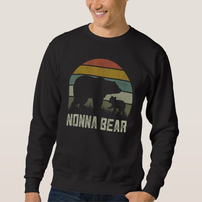 Funny Mothers Day Italian Grandma  Cub Kids Nonna  Sweatshirt (Front)