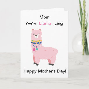 Funny Mother's Day Llama  Card