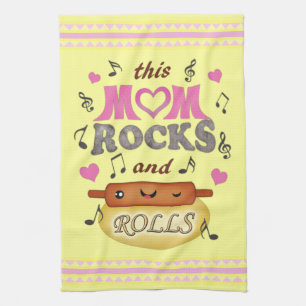 Funny Mother's Day Mum Rocks Mojo Towel