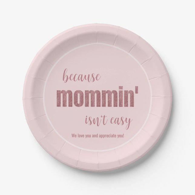 Funny Mother's Day Party  Paper Plate (Front)