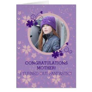 Funny Mother's Day photo gift greeting card
