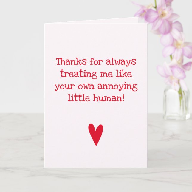 Funny Mother's Day Quote for Bonus Mum Card (Orchid)