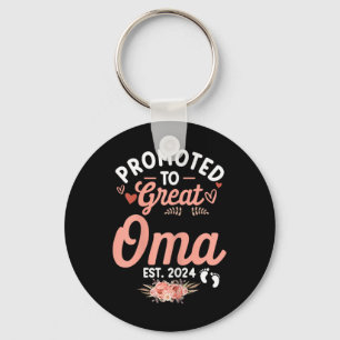 Funny Mothers Day Shirt Promoted To Great Oma Cute Key Ring