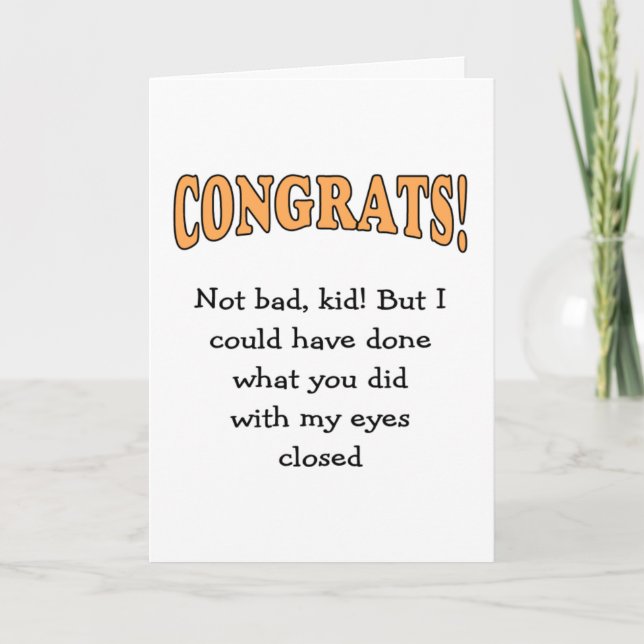funny motivational congratulations card (Front)