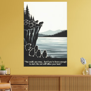 Funny Motivational Image and Quote Canvas Print
