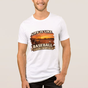 funny motivational -life is like Baseball quote Tri-Blend Shirt