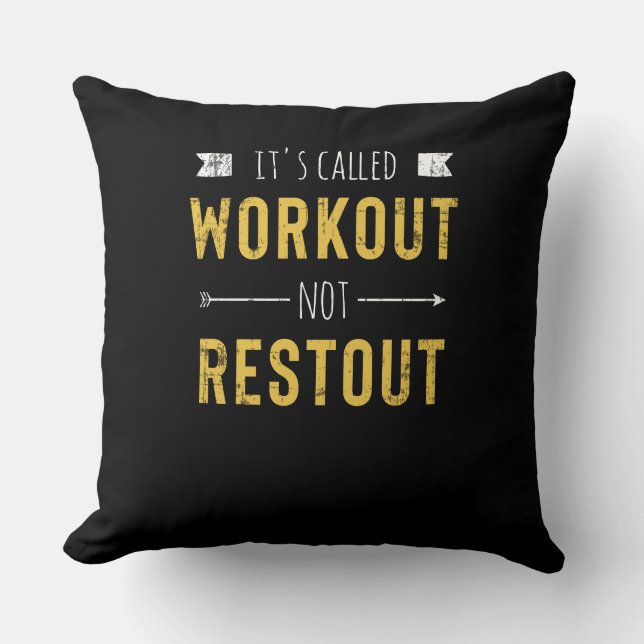 Funny Motivational Quote It's Called Workout Cushion (Front)