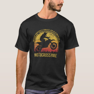 Funny Motocross Design For Retired Granddad Or Dad T-Shirt