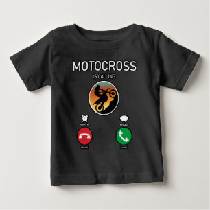 Funny Motocross Phone Call Interface Baby T-Shirt