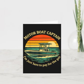 Funny motor boat captain skeleton lake life graphi card