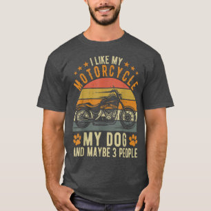 Funny Motorbike Biker Motorcycle Design Pet Owner T-Shirt