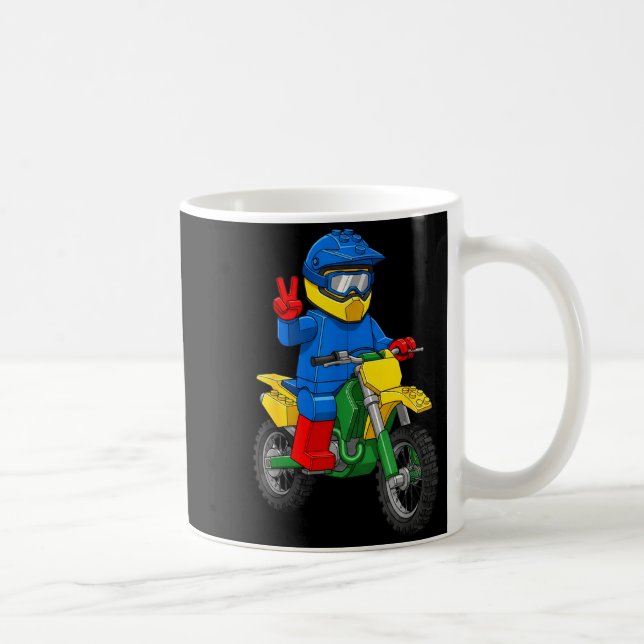 Funny Motorbike Builder Boys Block Building Toys D Coffee Mug (Right)