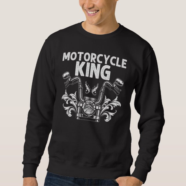 Funny Motorcycle Design For Men Dad Motorcycle Lov Sweatshirt (Front)