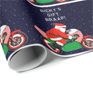 Funny Motorcycle Gift Wrapping Paper