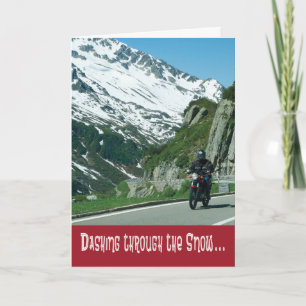 Funny motorcycle holiday card