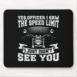 Funny Motorcycle Lover Graphic Women Men Motorbike Mouse Pad