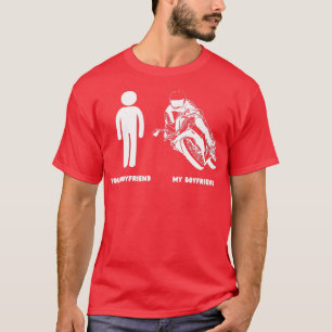 Funny Motorcycle Rider My Boyfriend Moto Biker's G T-Shirt