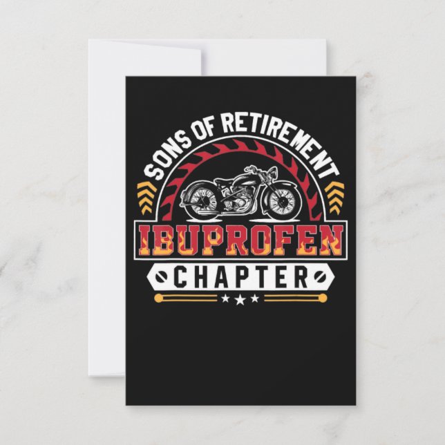 funny motorcycle rider son or arthritis old riders invitation (Front)