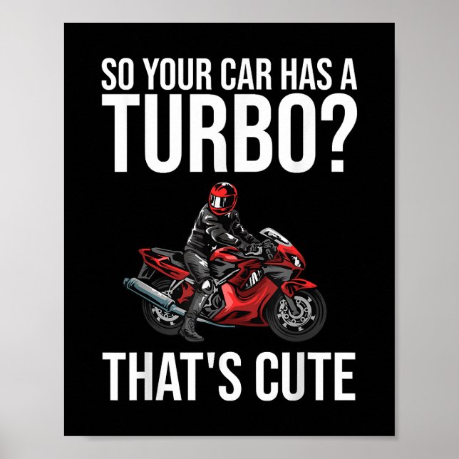 Funny Motorcycle Sportbike Gift Men Women Motorbik Poster (Front)