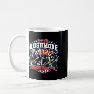 Funny Mount Rushmore 250th Birthday Tour Rock Band Coffee Mug