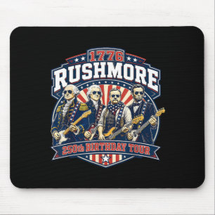 Funny Mount Rushmore 250th Birthday Tour Rock Band Mouse Pad