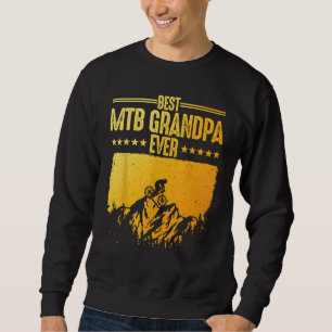 Funny Mountain Bike Art For Men Grandpa Biker Moun Sweatshirt