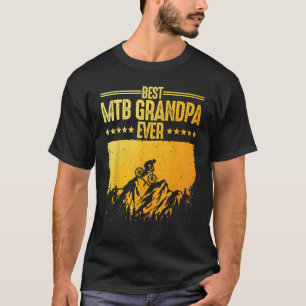 Funny Mountain Bike Art For Men Grandpa Biker Moun T-Shirt