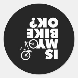 Funny Mountain Bike  Classic Round Sticker