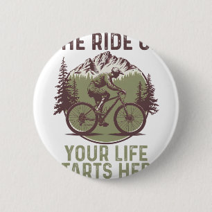 Funny Mountain Bike Mountain Biking Rider Mtb Moun 6 Cm Round Badge