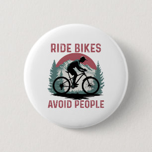 Funny Mountain Bike Mountain Biking Rider Mtb Moun 6 Cm Round Badge