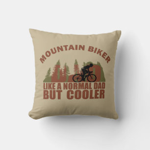 Funny Mountain Biking Dad Cushion