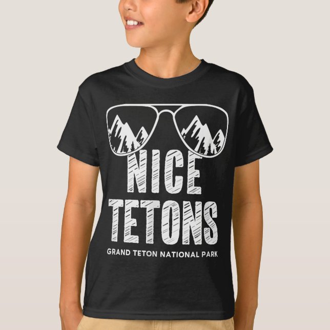 Funny Mountain Nice Tetons Grand Teton National Pa T-Shirt (Front)
