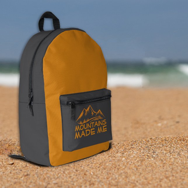 Funny Mountain Quote Hiking yellow Backpack (Creator Uploaded)
