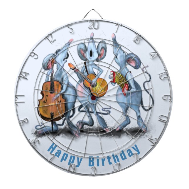 Funny Mouse Birthday Dart Board (Front)