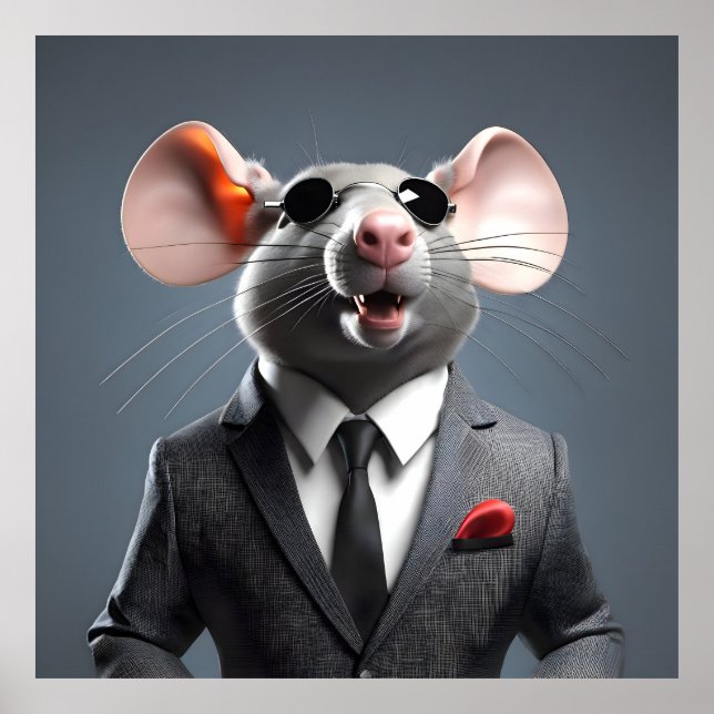 funny mouse cartoon poster (Front)