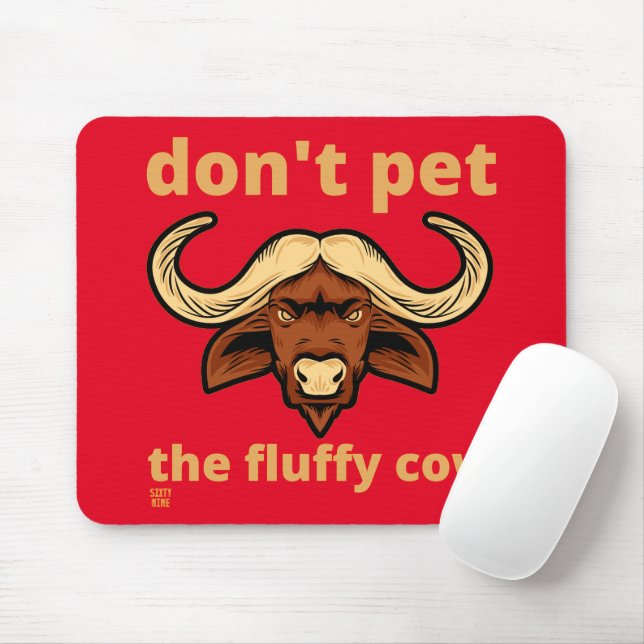 funny mouse pad   "FLUFFY COW" (With Mouse)
