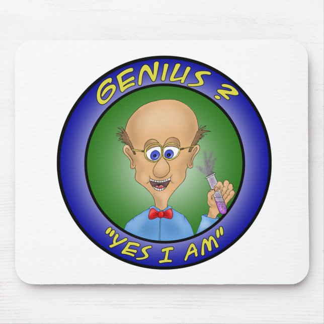 Funny Mouse Pads:  Genius ?, "Yes i am" Pad (Front)